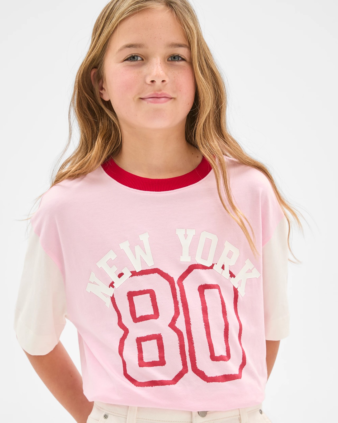 Australian Cotton Oversized T-Shirt - Pink New York 3 of 5