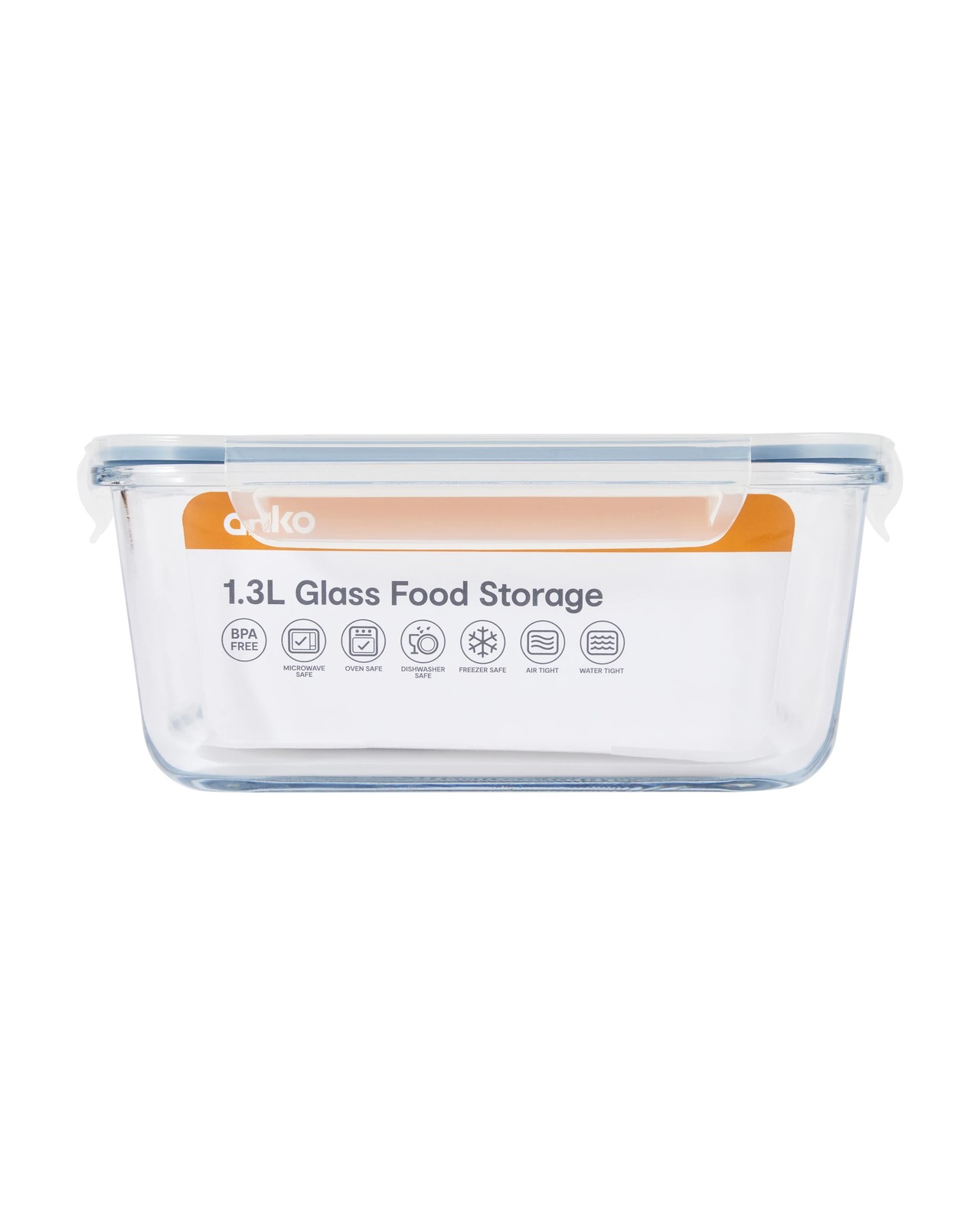 Anko 1.3L Glass Food Storage 4 of 4