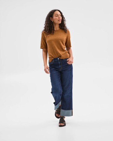 Australian Cotton/Linen Blend Knitted T-Shirt