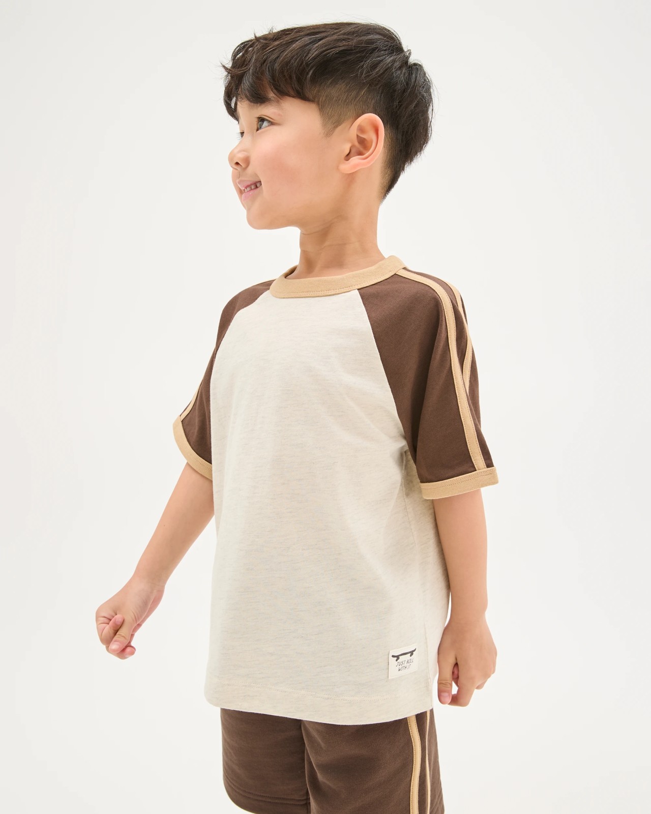 Australian Cotton Oversized Sporty T-Shirt - Hot Fudge 2 of 6