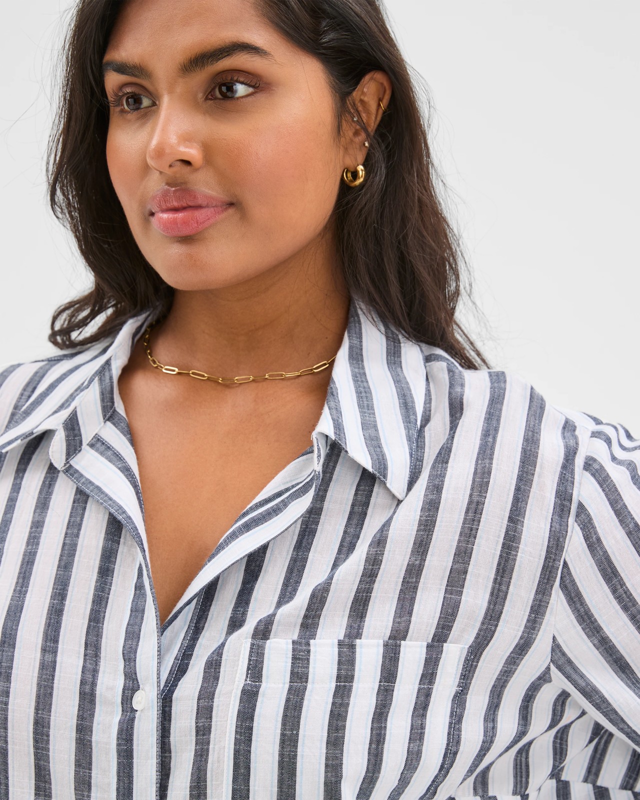 Plus Size Long Sleeve Slub Shirt 5 of 6