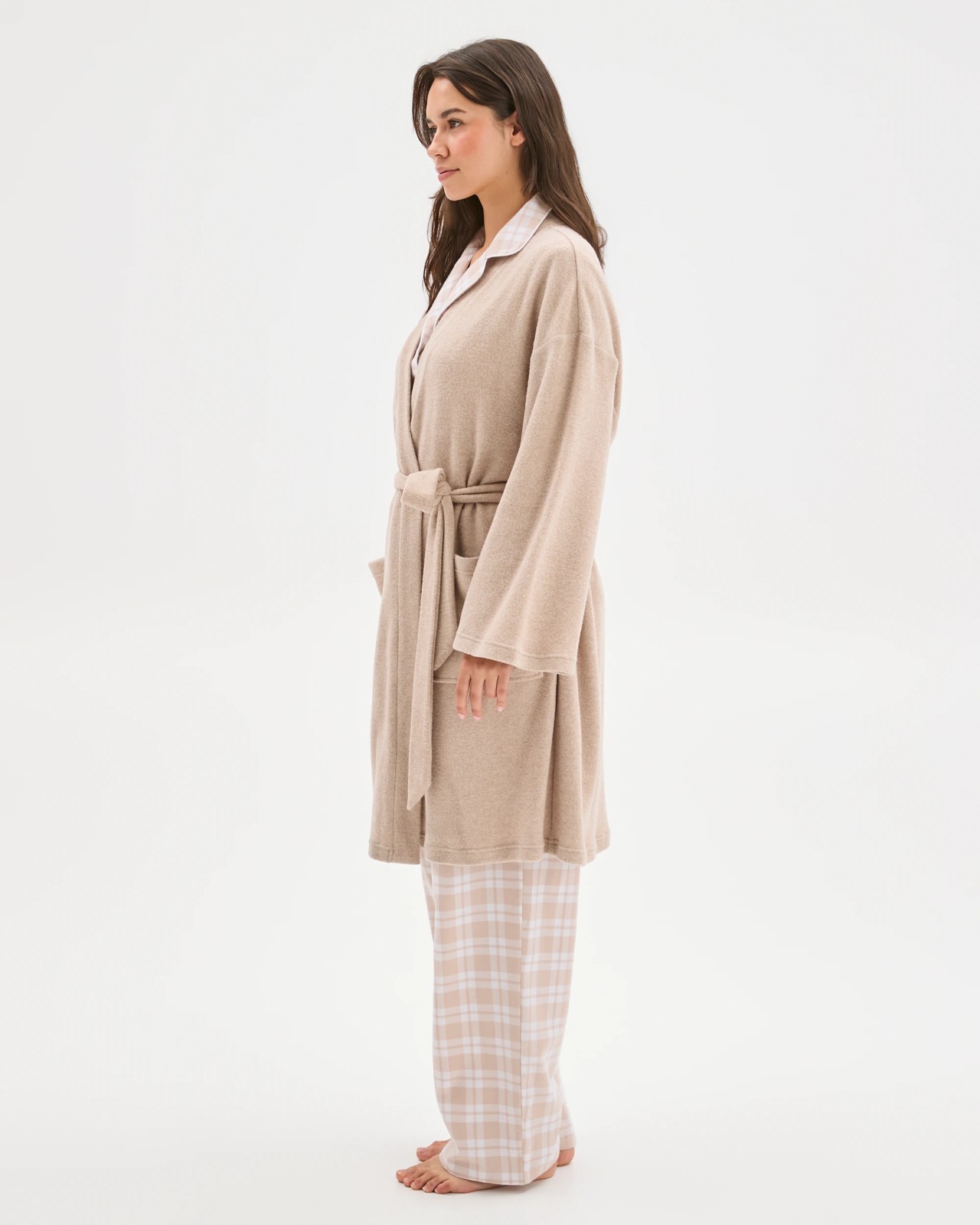 Cosy Short Sleep Robe - Mushroom 4 of 6