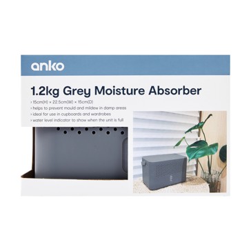1.2kg Moisture Absorber, Grey - Anko