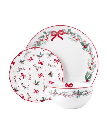 Anko 12 Piece Holly Dinner Set