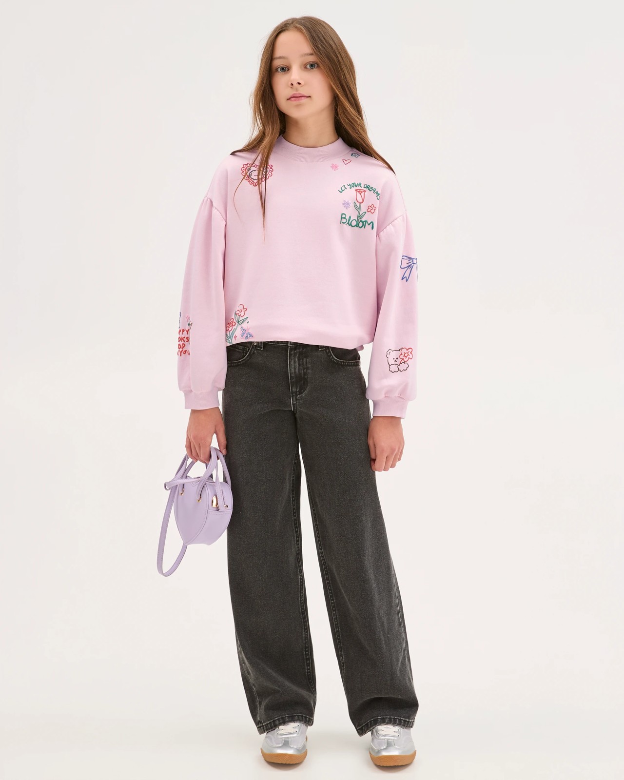 Australian Cotton Blend Balloon Sleeve Fleece Jumper 2 of 5