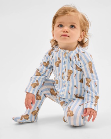 Baby Organic Cotton Print Zip Coverall
