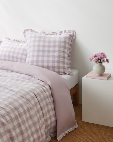 Lulu Gingham Linen/Cotton European Pillowcase