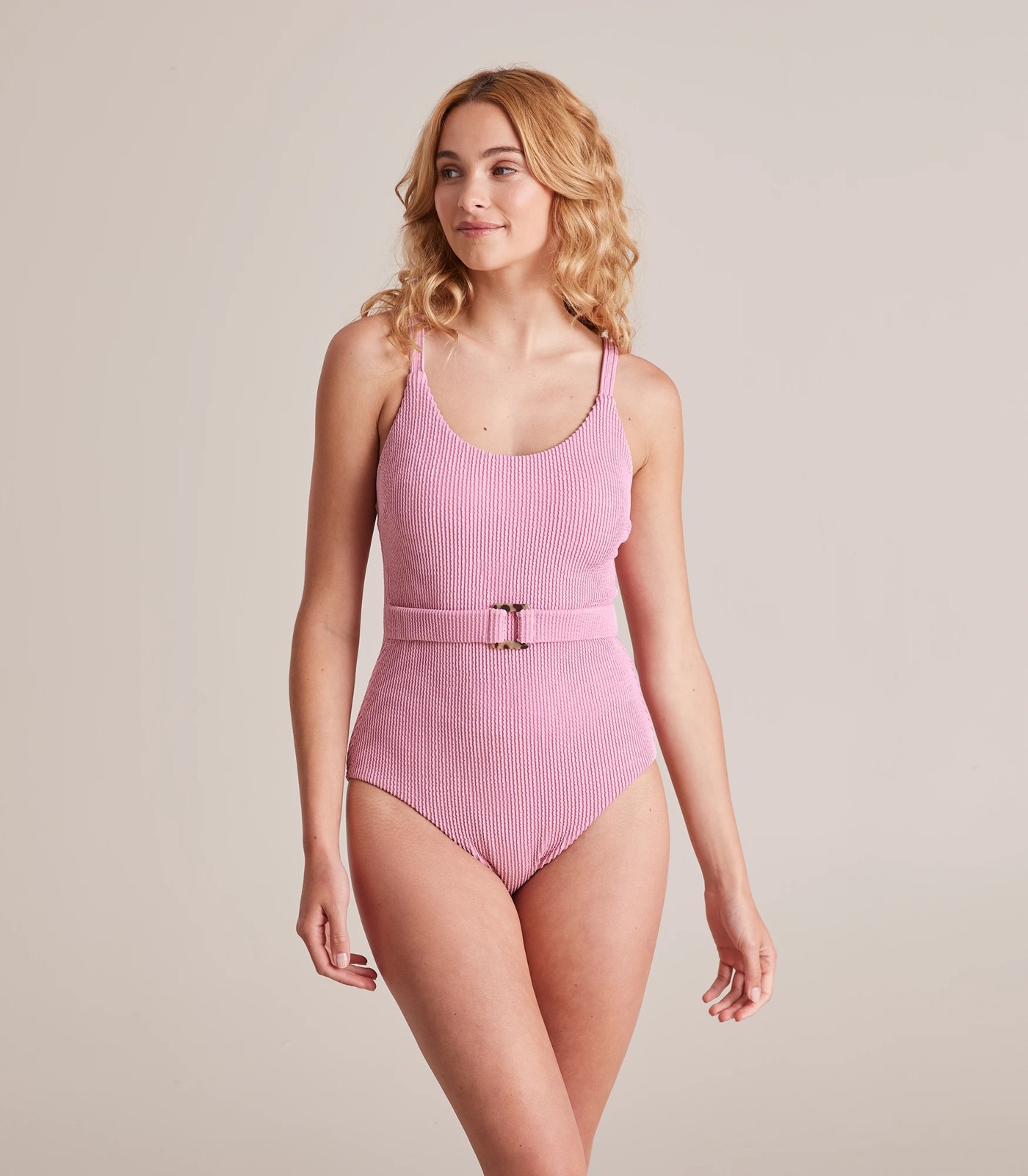 Crinkle One Piece Scoop Belted Swim Bathers 4 of 6