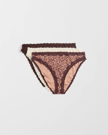 Australian Cotton Blend 3 Pack High Cut Briefs