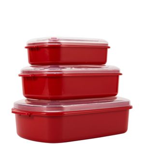 Anko Set of 3 Food Storage Containers - Red product image