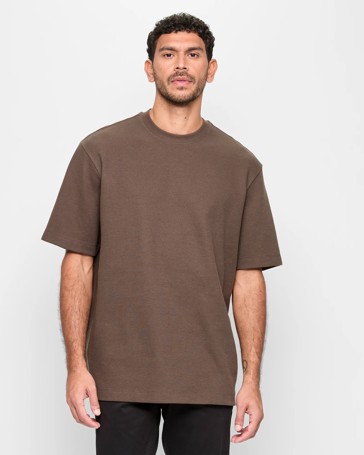 Australian Cotton Blend Oversized Waffle T-Shirt