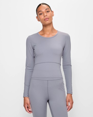 Active Workout Long Sleeve Fitted T-Shirt