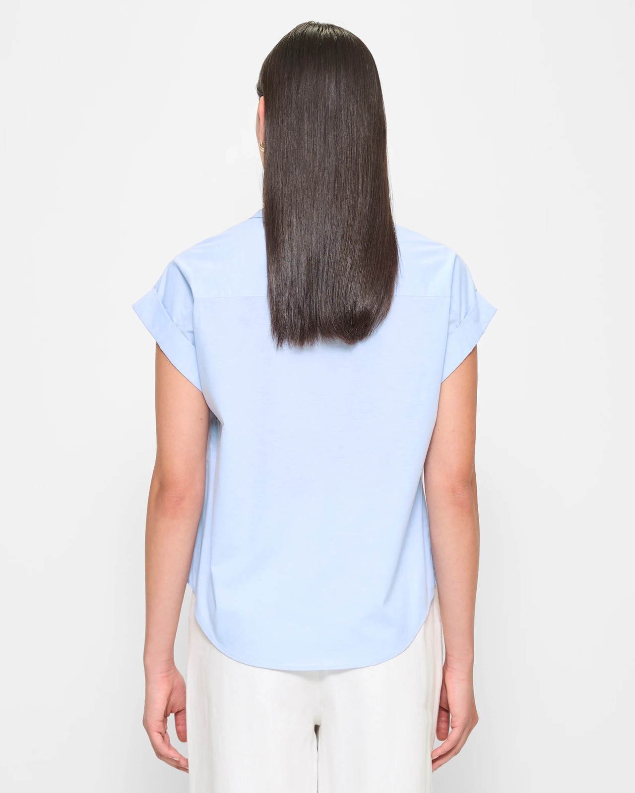 Linen Blend Crop Shirt - Preview 4 of 5