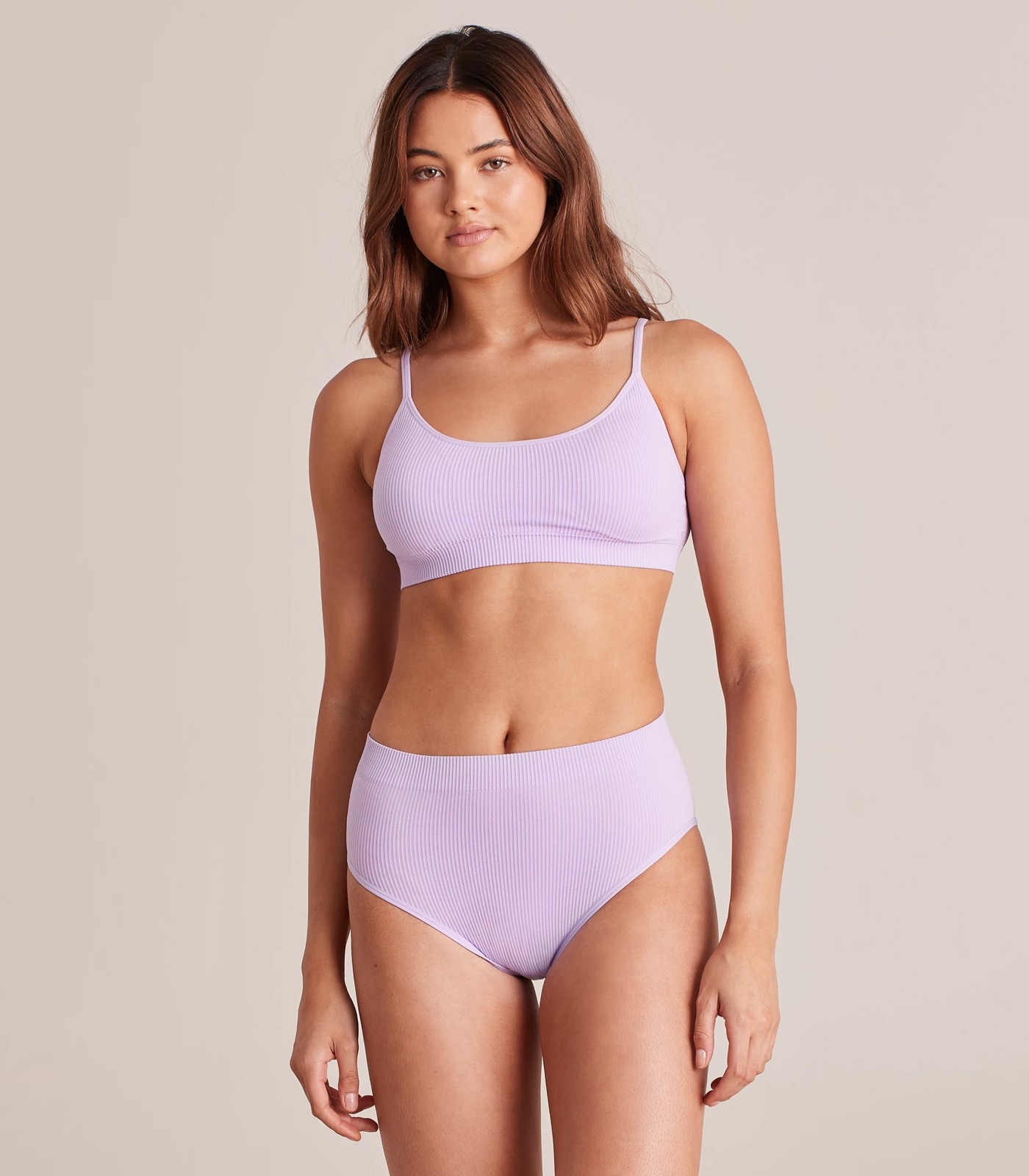 Lily Loves Ribbed Seamfree Super High Waisted Bikini Briefs; Style: LHB54051 2 of 4