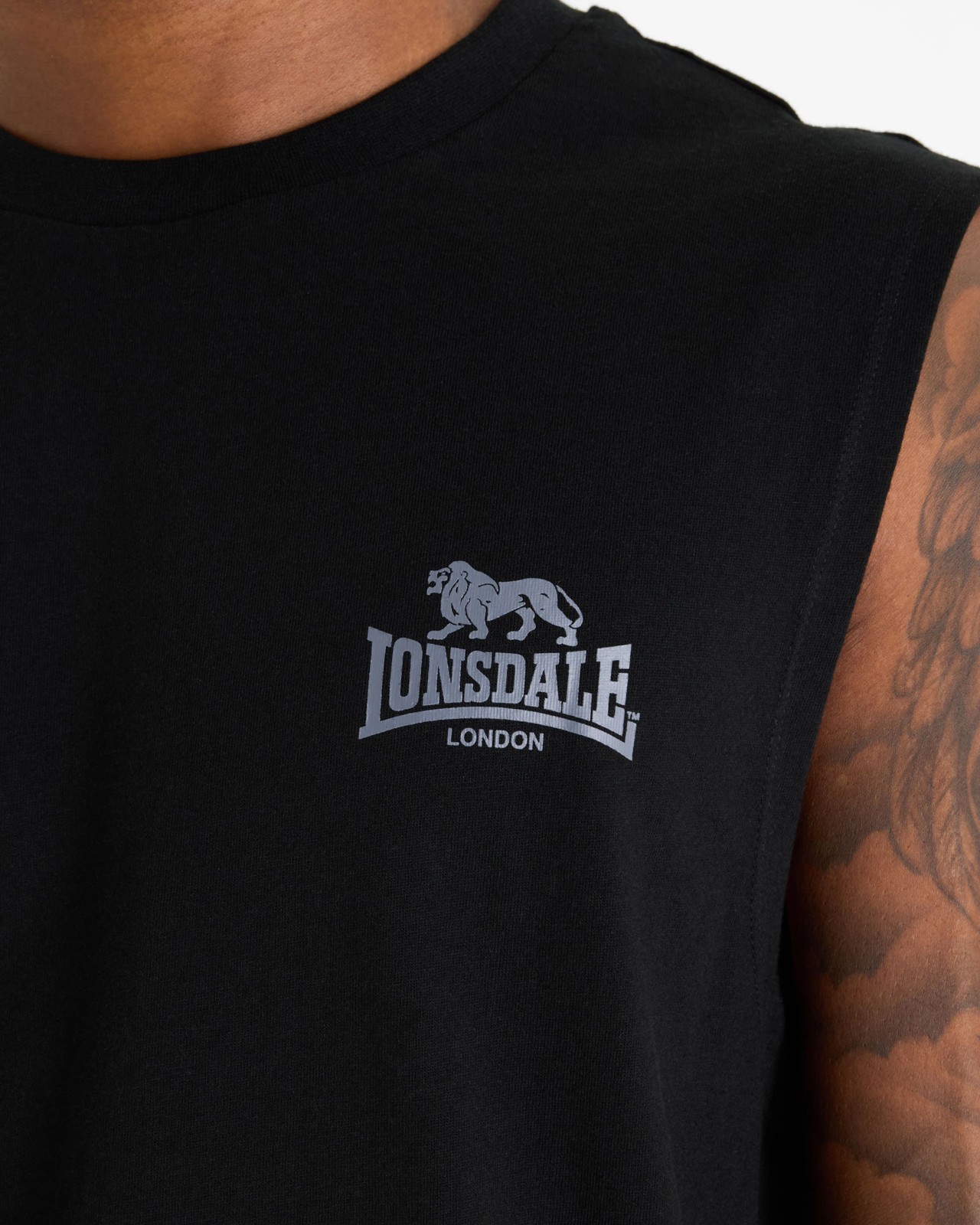 Lonsdale London Muscle Tank Top - Black 3 of 6