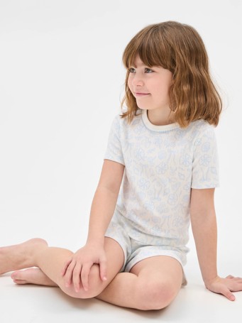 Australian Cotton Younger Girls Pointelle Short Pyjama Set