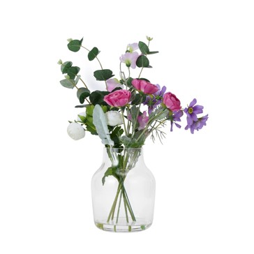 Artificial Mixed Flowers in Vase - Anko