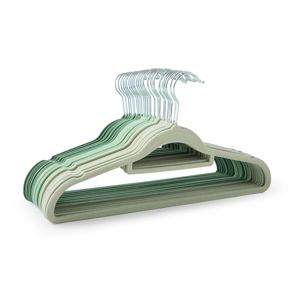Anko 30 Pack Flocked Hangers- Green