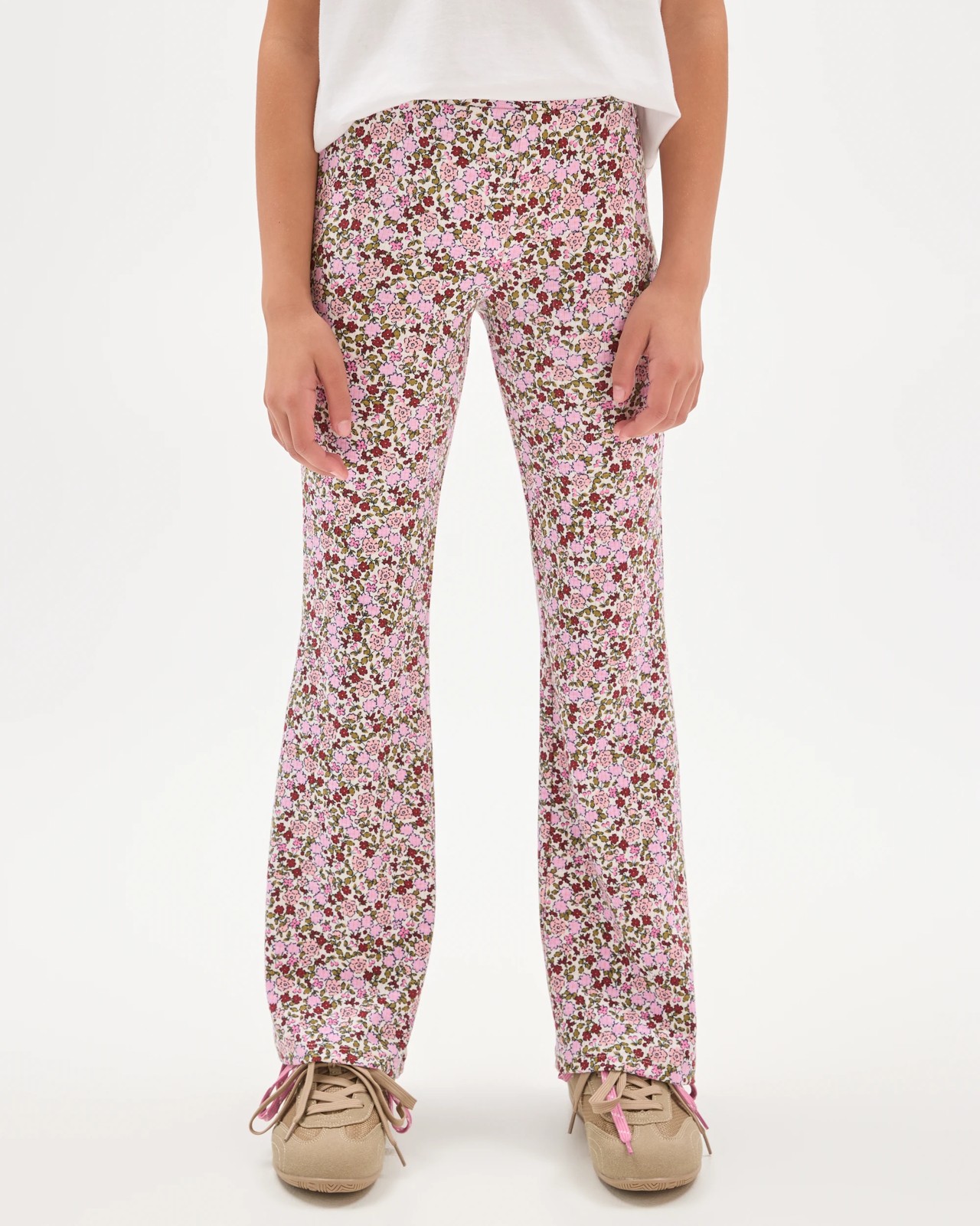 Rib Flare Print Leggings - AOP Purple 3 of 6