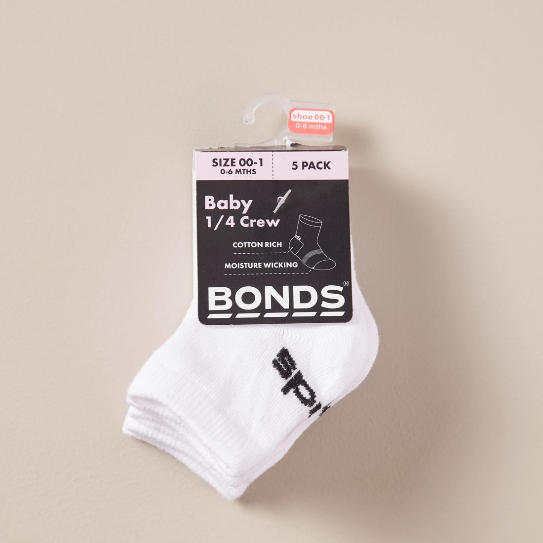 5 Pack Bonds Baby 1/4 Crew Socks Target Australia