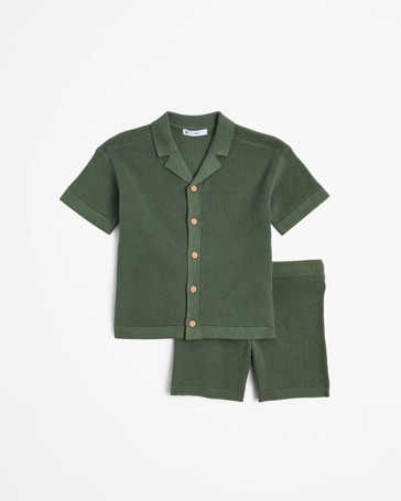 Knit Shirt and Short 2 Piece Set
