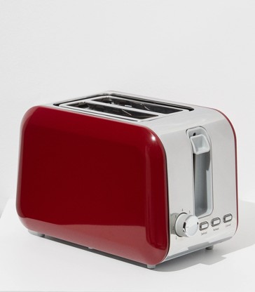 2 Slice Stainless Steel Toaster Red TOPT23R