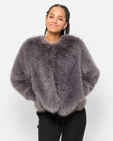 Petites Faux Fur Jacket
