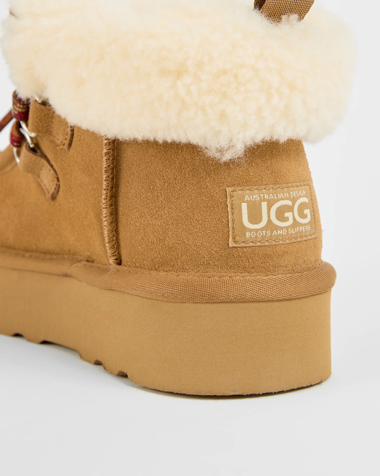 Australian Design Genuine Leather and Sheepskin Lace Up Outdoor Boots 3 of 3