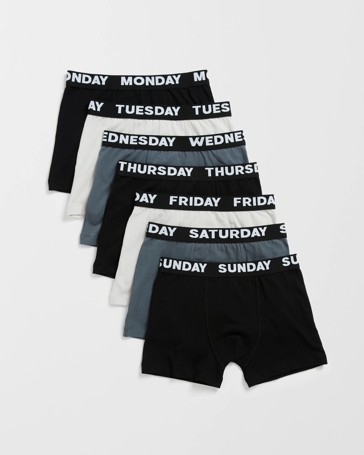 Maxx Cotton 7 Pack Older Boys Rib Trunks