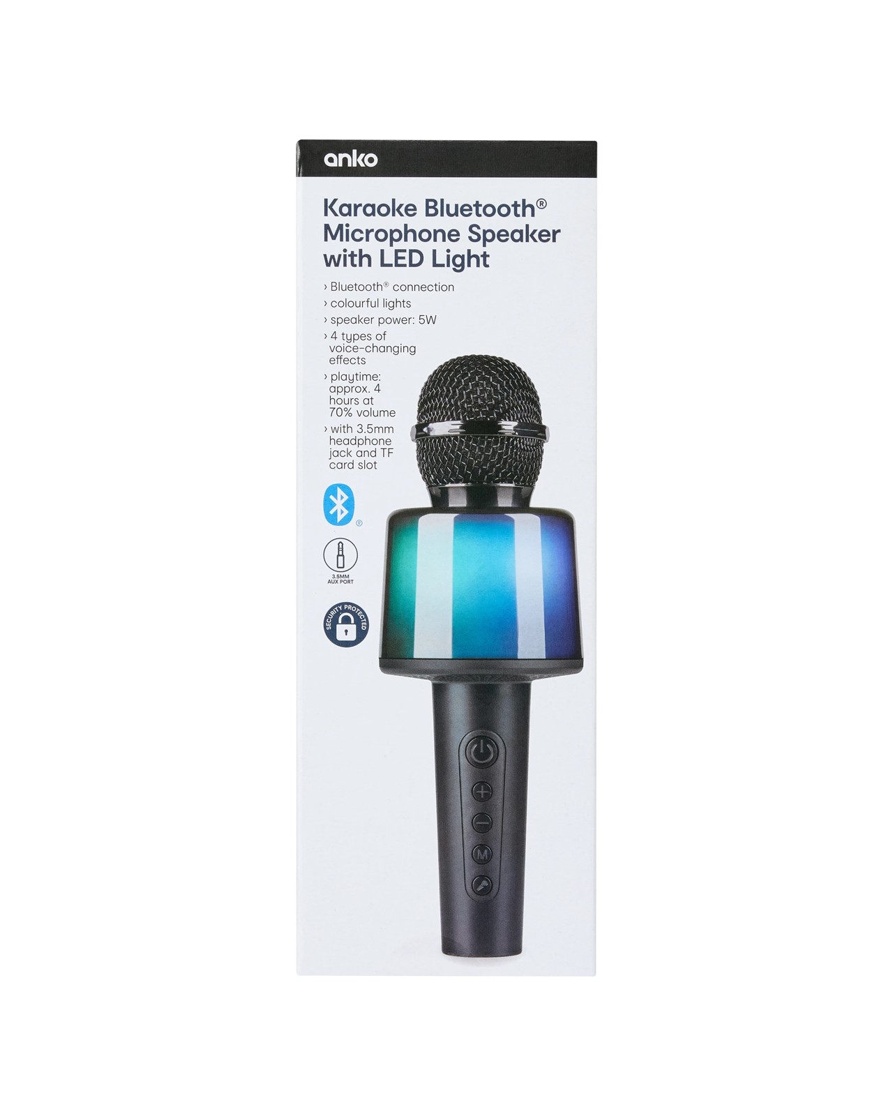 Anko Karaoke Bluetooth Microphone - Black 2 of 6