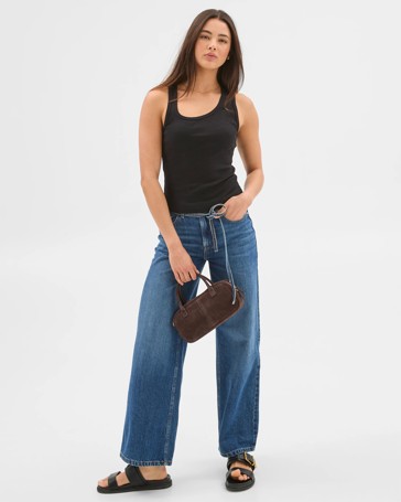 Australian Cotton Asymmetrical Neck Tank Top - Lily Loves