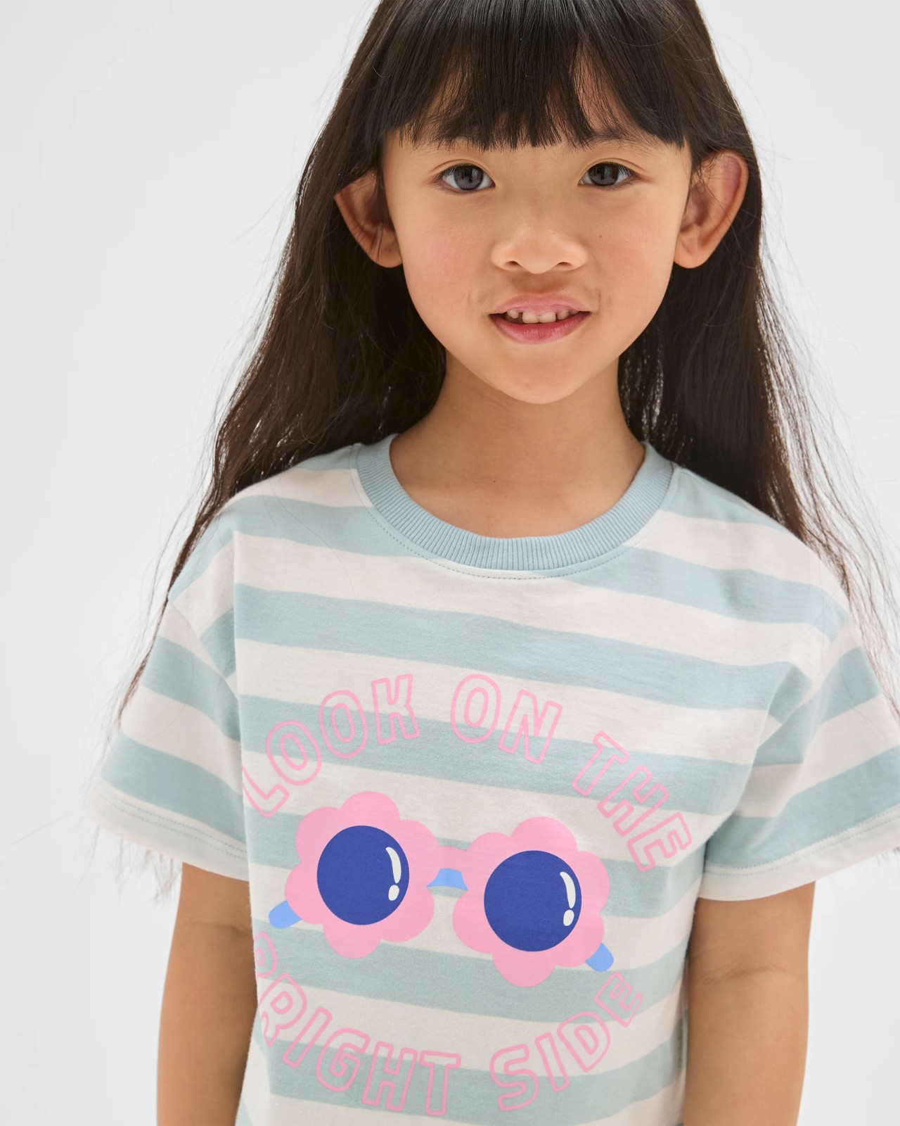 Australian Cotton Oversized T-Shirt - Blue White Stripe AOP 3 of 6