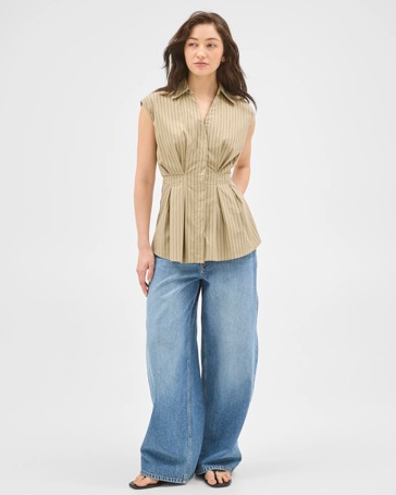 Lily Loves Australian Cotton Sleeveless Poplin Shirt