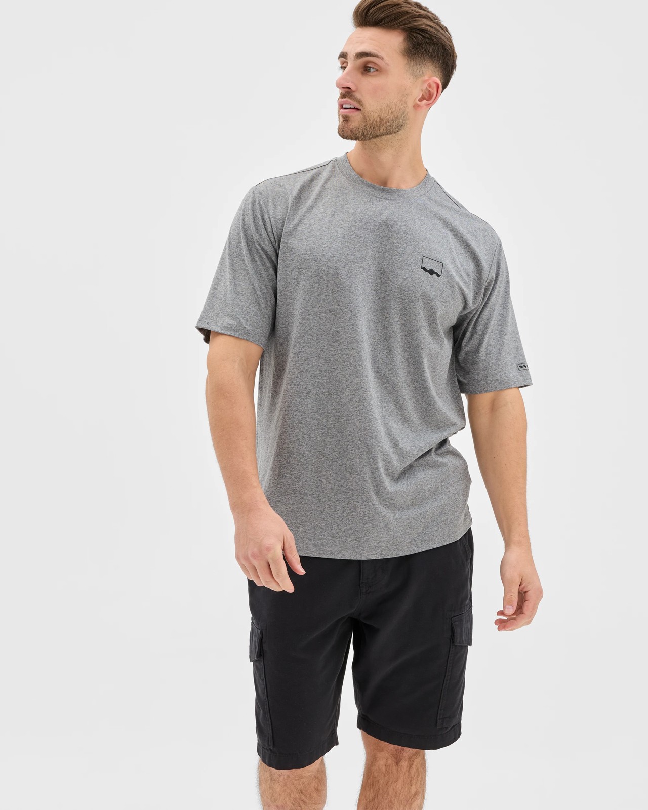 Short Sleeve Surf Swim T-Shirt - Grey Marle 3 of 5