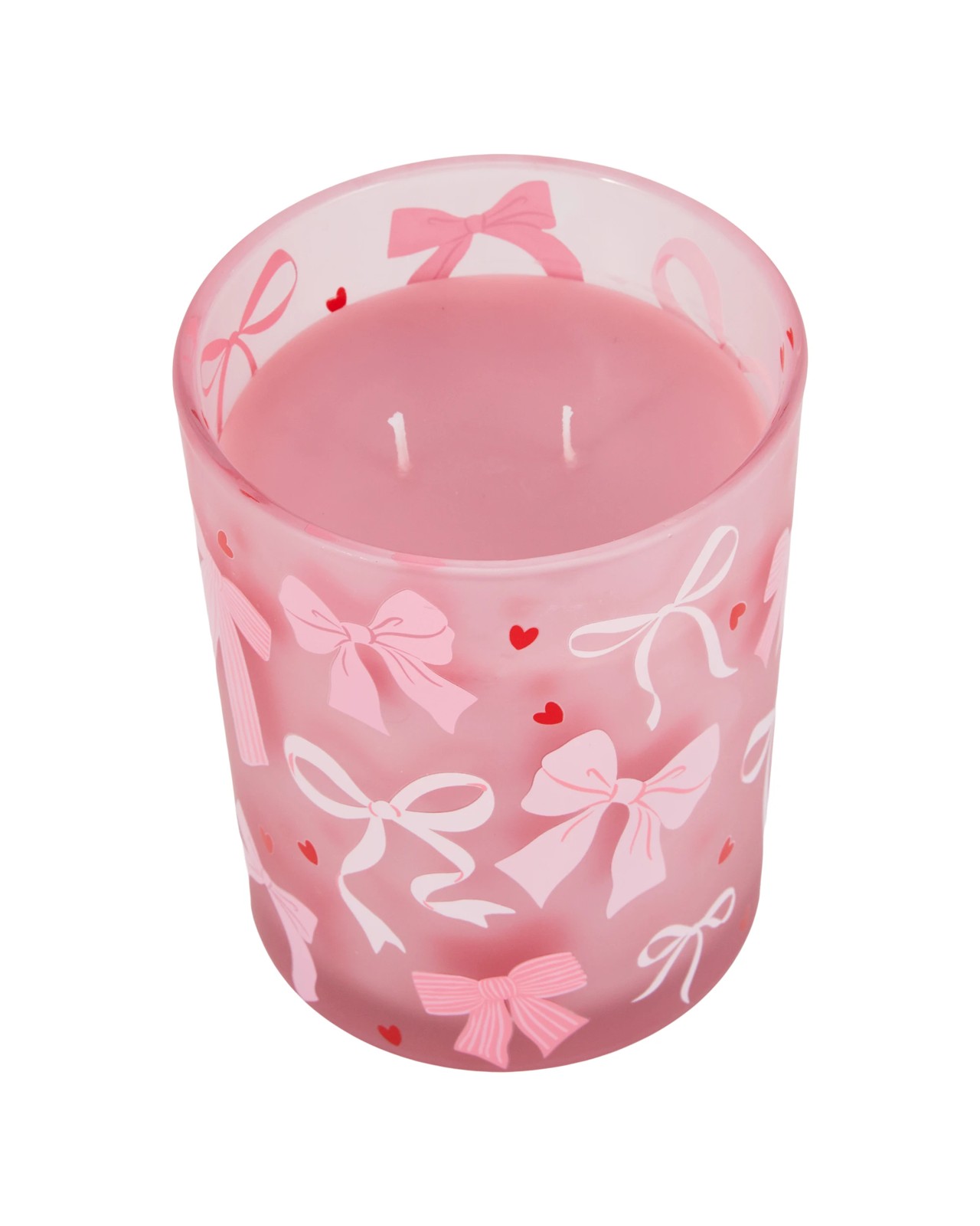 Anko Pink Glass Bow Candle 2 of 6