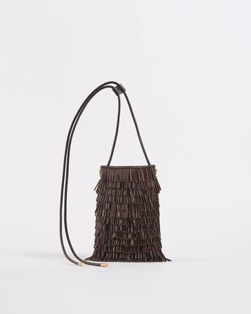 Beaded Fringe Crossbody Bag