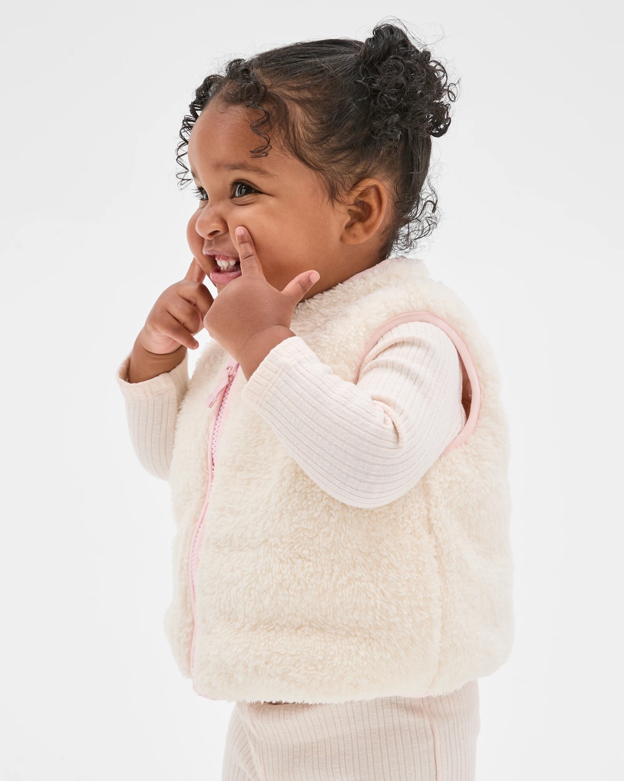 Baby Reversible Sherpa Puffer Vest 2 of 5