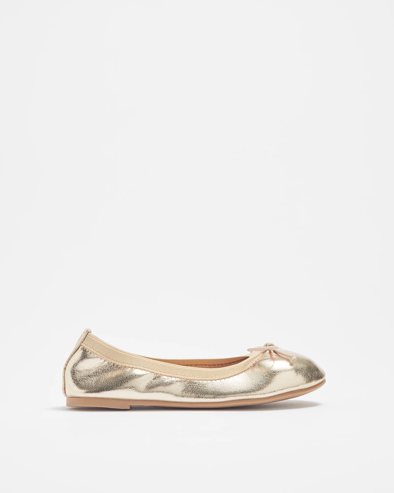 Girls gold best sale ballet flats