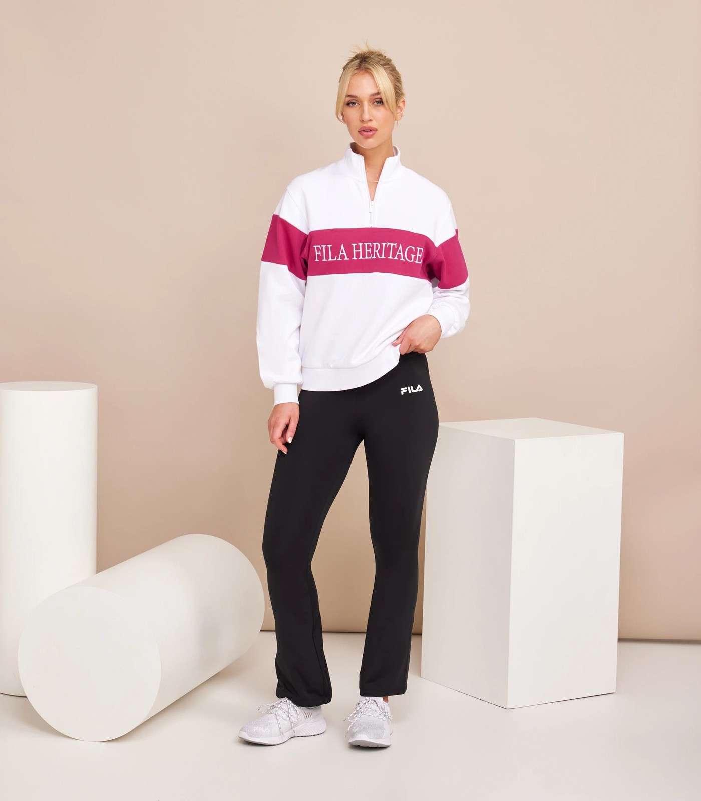 Fila Leah Quarter Zip Crew Jumper Target Australia