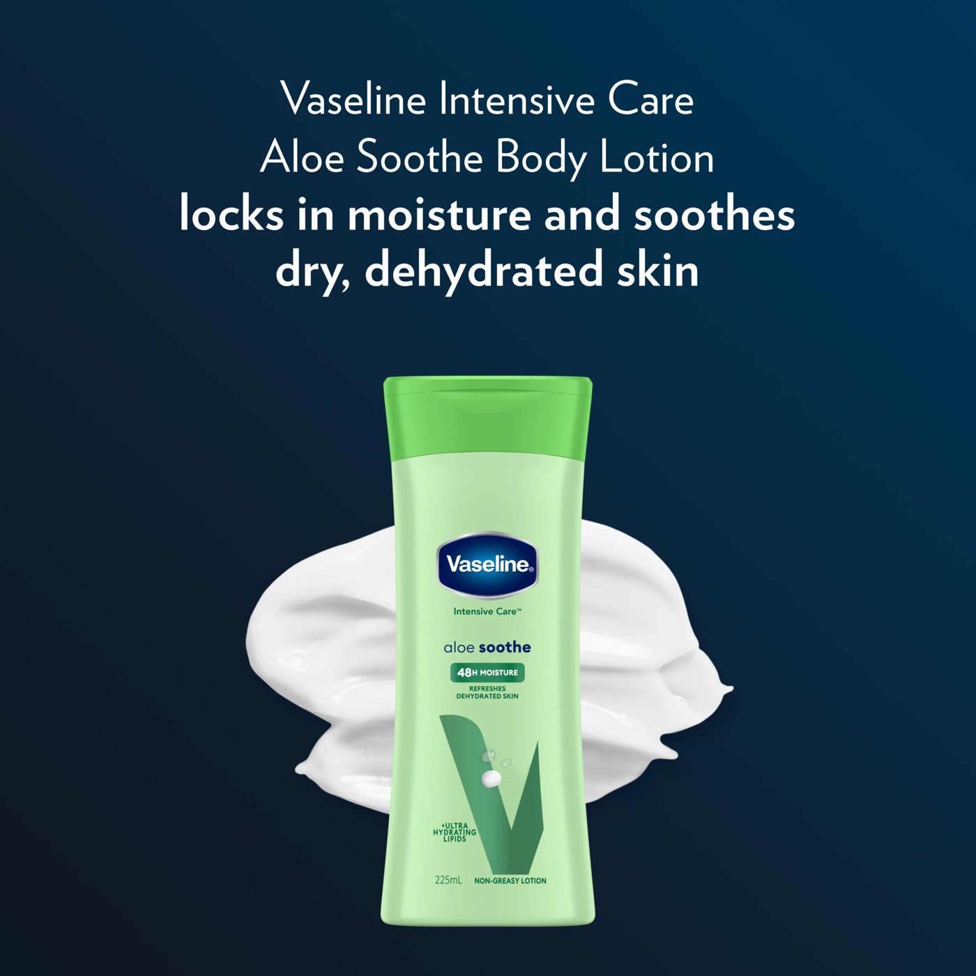 Vaseline Intensive Care Aloe Soothe 48H Moisture Body Lotion 225ml - Ultra Hydrating Lipids 2 of 6