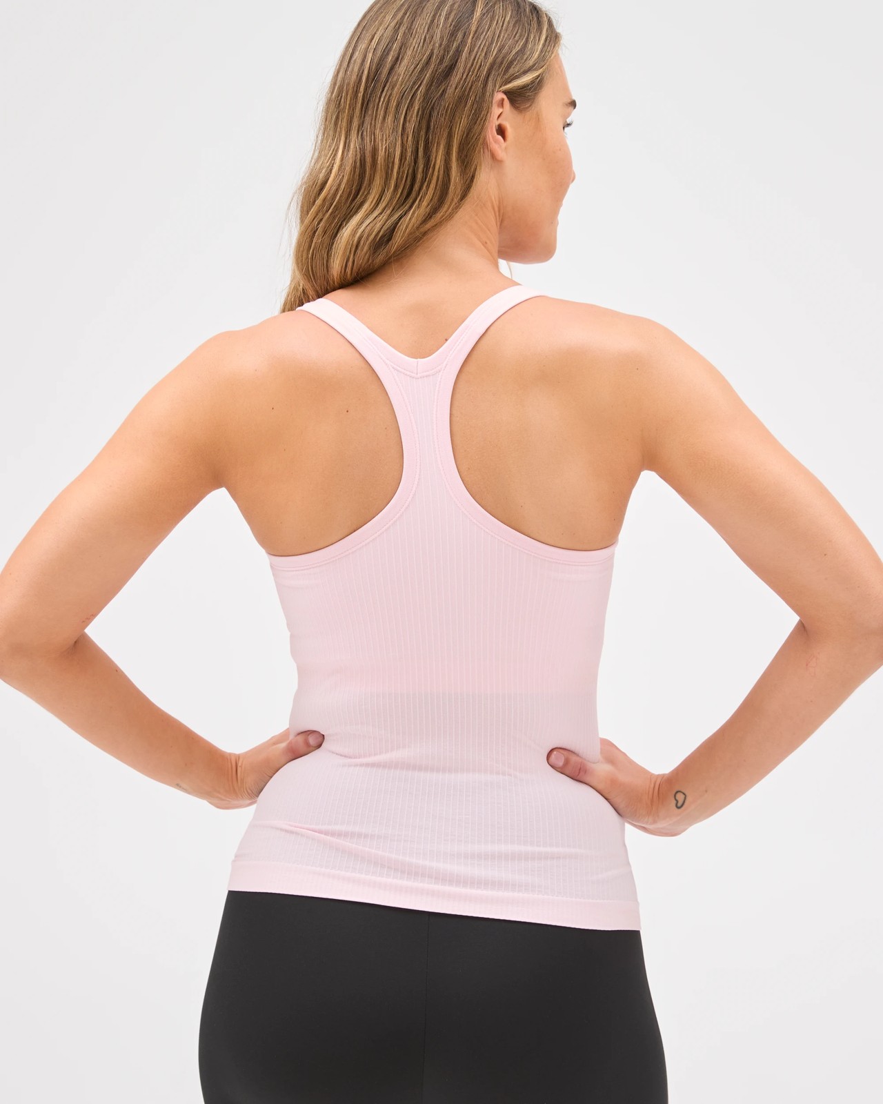 Active Studio Soft Ribbed Tank Top with Shelf Bra - Soft Pink 6 of 6