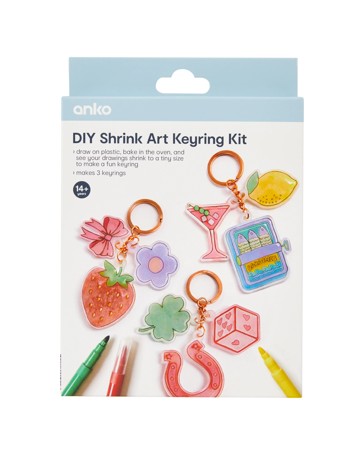 Anko DIY Shrink Art Keyring Kit