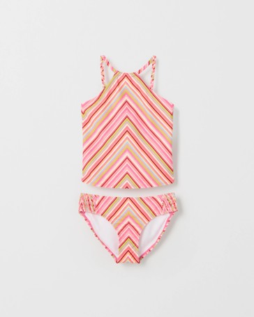 Halter Neck 2 Piece Tankini Swim Set