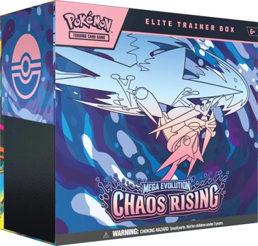 Pre-Order Pokemon TCG: Mega Evolution Chaos Rising Elite Trainer Box - Assorted