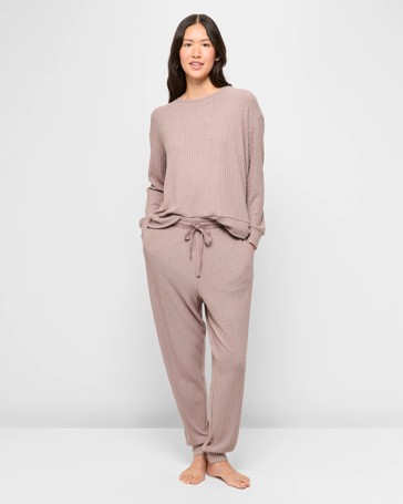 Cosy Rib Knit Sleep Jogger Pants