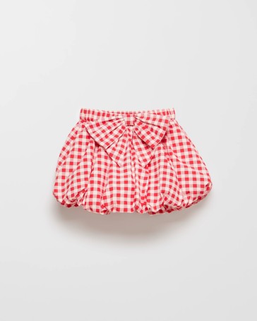 Bubble Hem Bow Skirt