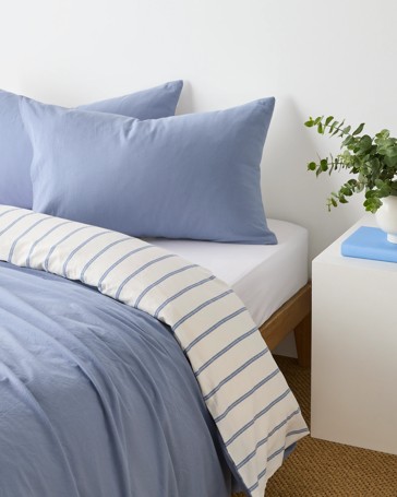 Arlo Stonewash Stripe 2 Pack Pillowcases