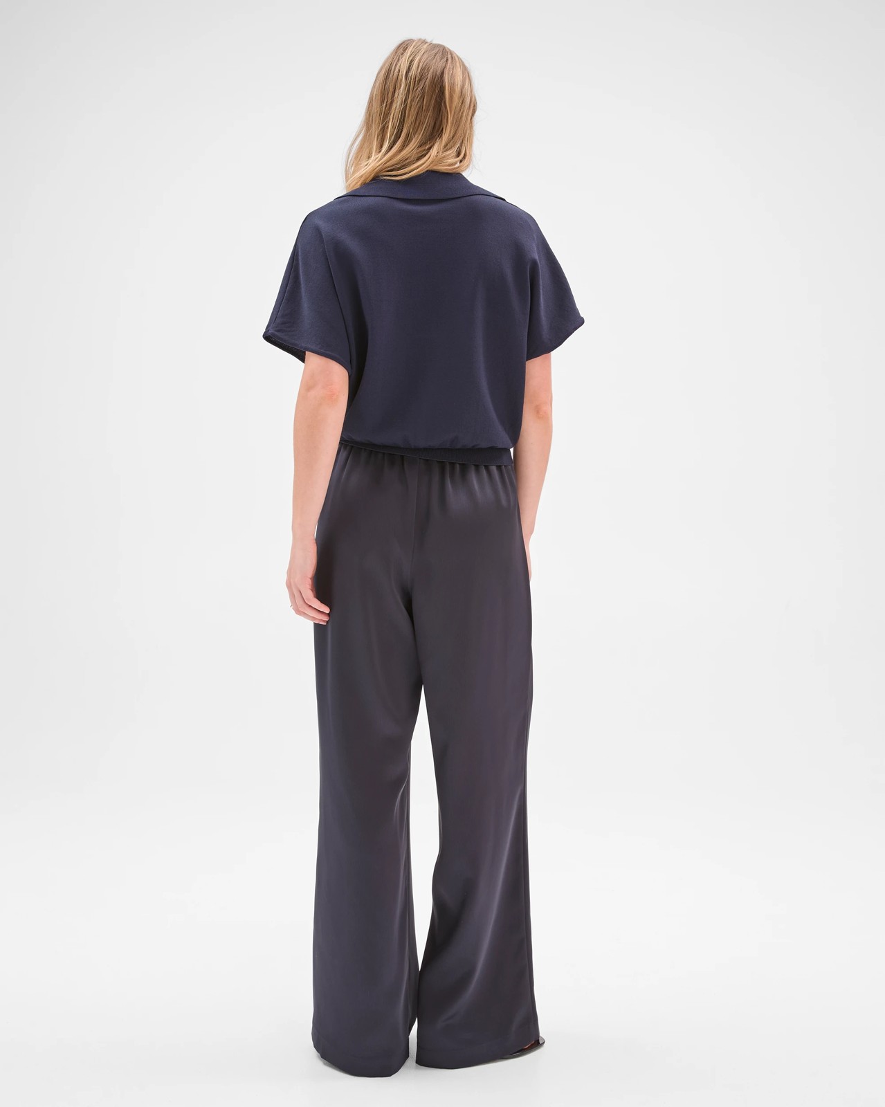 Lily Loves Satin Pants - Navy 5 of 5