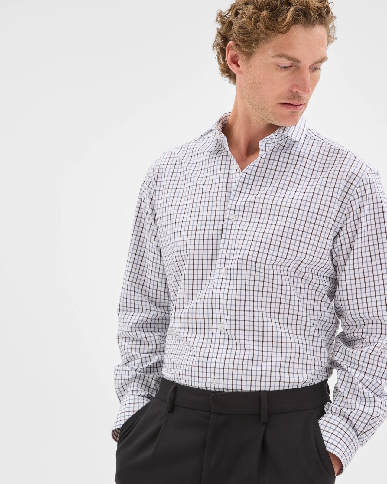 Preview Australian Cotton Tattersall Check Business Shirt 3 of 5