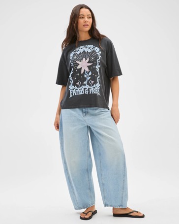 Lily Loves Australian Cotton Oversized Printed T-Shirt
